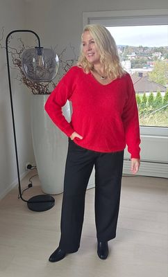 Hovedbilde TALIA V-NECK KNIT (NY9185) - Red