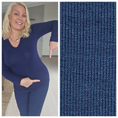 Hovedbilde Secret Long Sleeve – V-neck - medium blue - ...
