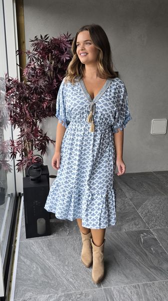 MARBELLA DRESS SHORT (7527 - SHORT) - jeans blue- kun m