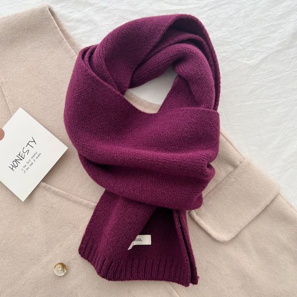 NELIA WOOL SCARF – 100 % ull - purple