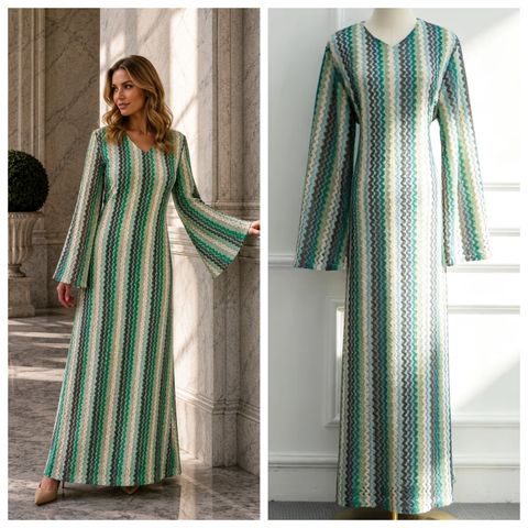 Hovedbilde ALLURE DRESS - green - levering ca.10 sept