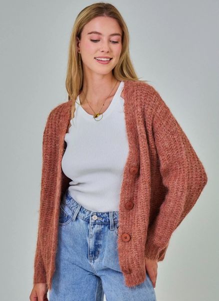 TUSCAN CARDIGAN (RM5003) ONE SIZE - Terracotta - ca 25. august levering
