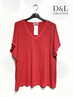Hovedbilde SOLENE V-NECK TOP (sy24263) - red