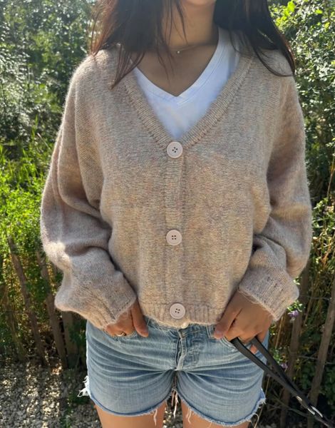AMELIE CARDIGAN (RM5052) ONE SIZE - Beige - ca 25. august levering