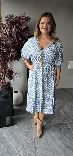 MARBELLA DRESS SHORT (7527 - SHORT) - jeans blue- kun m