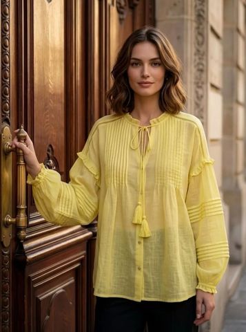 Hovedbilde  ROMA BLOUSE (G001) ONE SIZE - Yellow - ca 25. ...