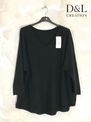Hovedbilde TESSA V-NECK KNIT ( ny8213 ) - black