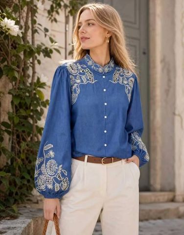 Hovedbilde MELODIE BLOUSE  (RA70)  Dark Blue - ca 25. august ...