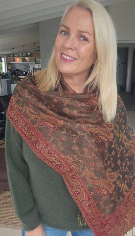 Hovedbilde Indira Scarf (F60-A) - Rust ( burgundy )