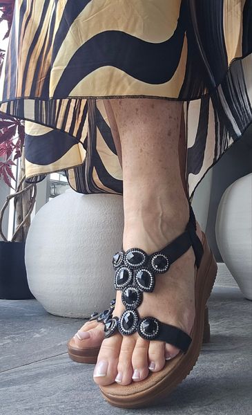 NAXOS SANDAL ( SY1106) - black