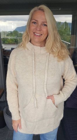 Hovedbilde SELIA HOODED KNIT  (1196-2069) - Ecru ( offwhite ...