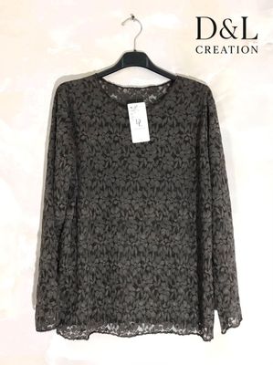 Hovedbilde YLVA LACE TOP ( dl007 ) - chocolat