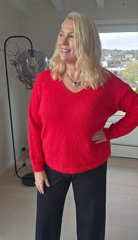 Hovedbilde TALIA V-NECK KNIT (NY9185) - Red