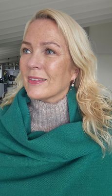 Hovedbilde Isolde Scarf - bl&aring; & gr&oslash;nn