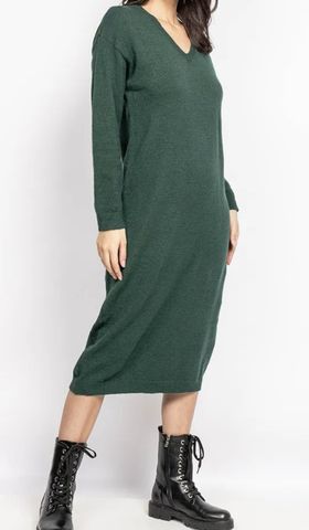 Hovedbilde AMY V-NECK KNIT DRESS  - Dark Green - (2348-2018) ...