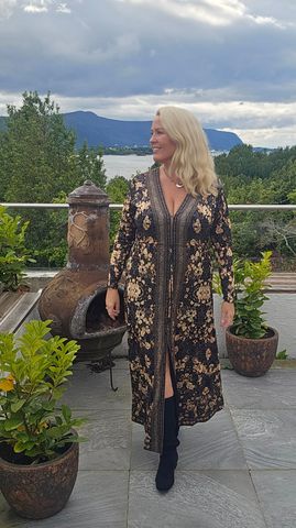Hovedbilde Lauren Long Dress - black/gold - ca.15 sept. ...