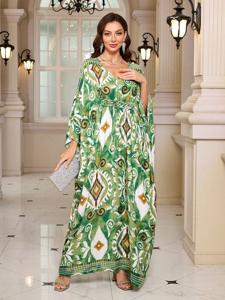 ANTEQUERA KAFTAN – GREEN ORNAMENT