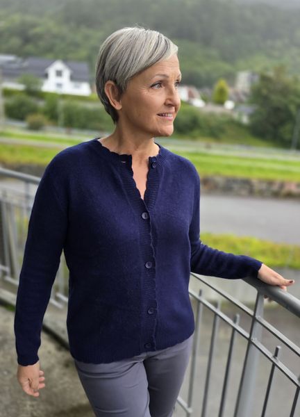 SORA WOOL CARDIGAN (1191-2002 ) - Navy - 