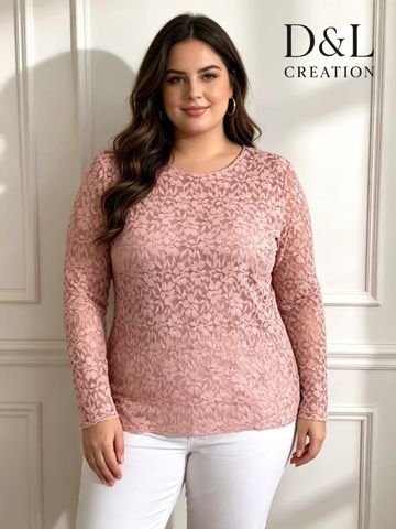Hovedbilde YLVA LACE TOP ( dl007 ) - pink