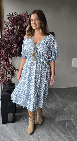MARBELLA DRESS SHORT (7527 - SHORT) - jeans blue- kun m