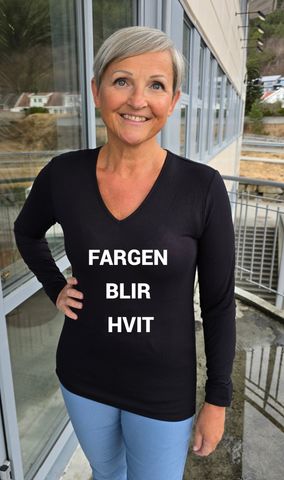 Hovedbilde Secret Long Sleeve – V-neck - white  -  ...