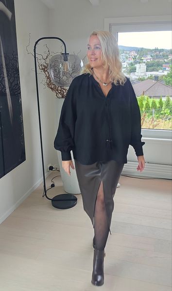 ROMY FAUX LEATHER SKIRT - brown - levering ca.15 oktober