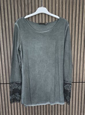 Hovedbilde Langarmet genser med blonder ( 11297 ) Military