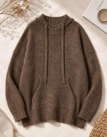 Hovedbilde SELIA HOODED KNIT  (1196) - Brown - ca.20 august ...