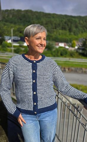 Hovedbilde Elodie Striped Cardigan (1195-2099) - Navy