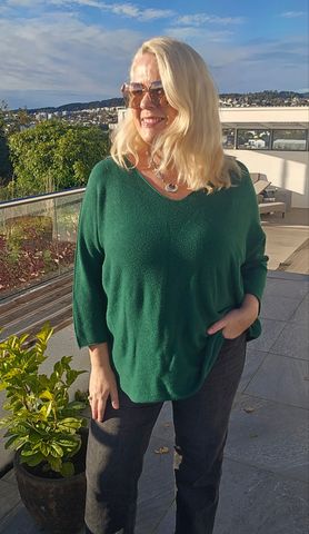 Hovedbilde TESSA V-NECK KNIT ( ny8213 ) - green