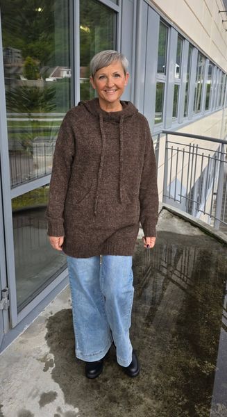 SELIA HOODED KNIT  (1196-2069) - Brown -