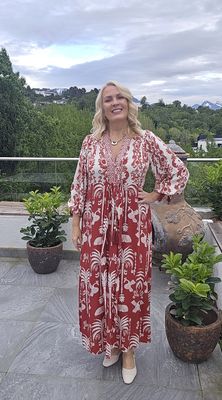 Hovedbilde GABRIELLA DRESS –  warm scarlet - levering ...