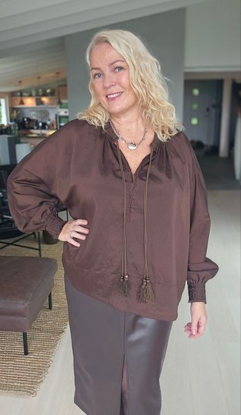 INCANTO BLOUSE - copper brown 