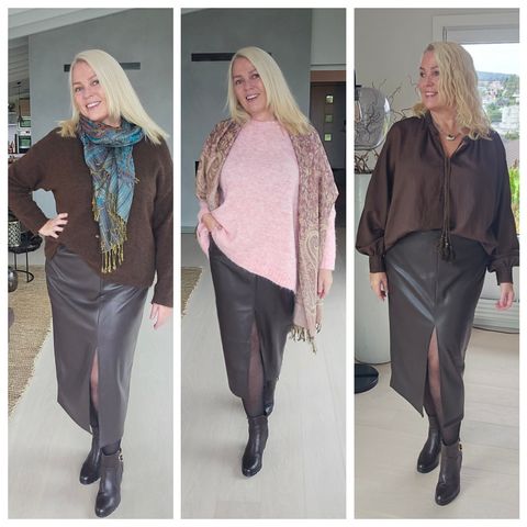 Hovedbilde ROMY FAUX LEATHER SKIRT med topper