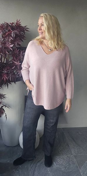 TESSA V-NECK KNIT ( ny8213 ) - black