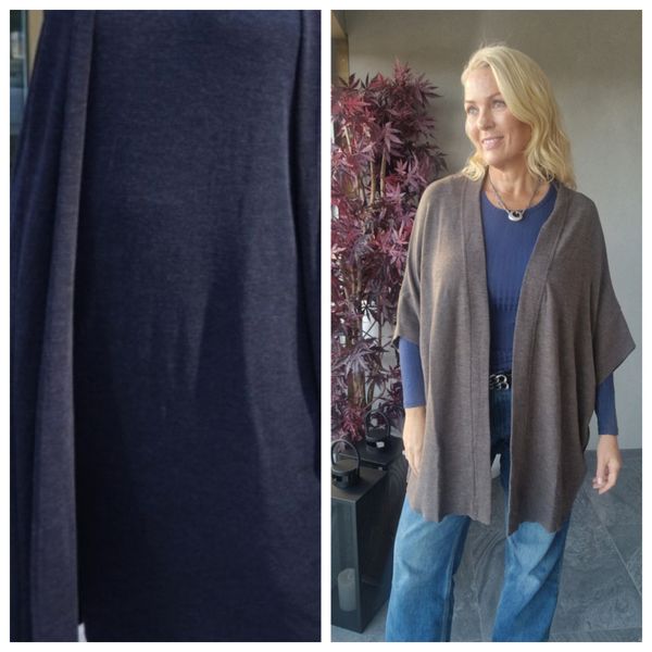 Cardigan Extra Wide (8018) - one size - navy blue - By Basic - 1 stk