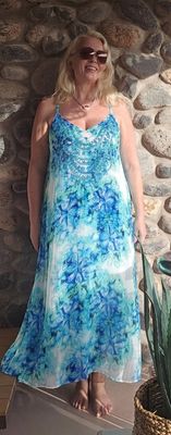 Hovedbilde TAURO LONG DRESS – aqua - CA. 10 JUNI ...