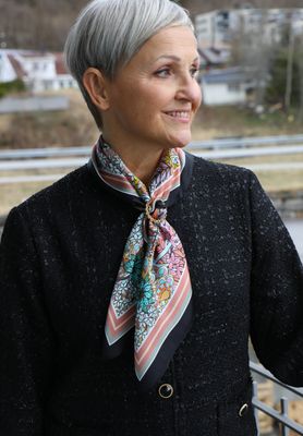 Hovedbilde ISADORA SILK SCARF ( 19326 )– LIGHT PEACH, ...