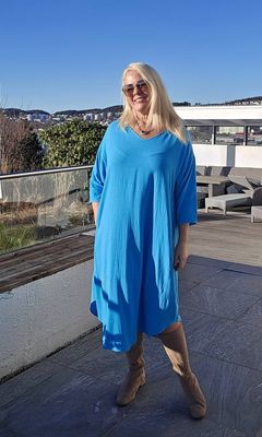 Hovedbilde Sanna V-neck Dress –  turquoise 