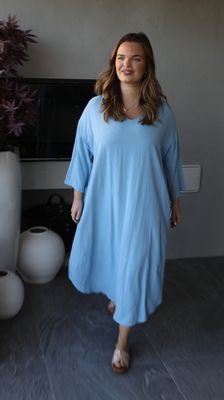 Hovedbilde Sanna V-neck Dress –  sky blue 