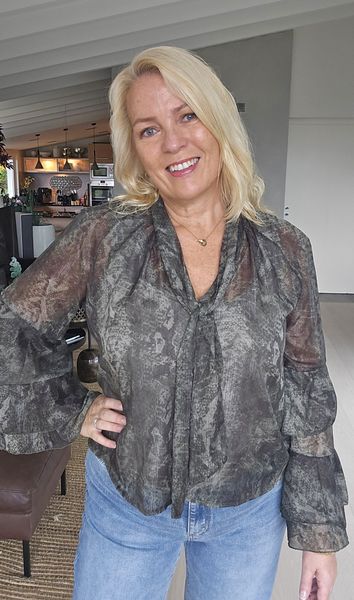 Lumine volangbluse ( 7378 ) - gr&oslash;nn -