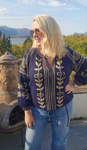 Hovedbilde TILIA  KNIT (RM6017) ONE SIZE - Navy blue w/gold