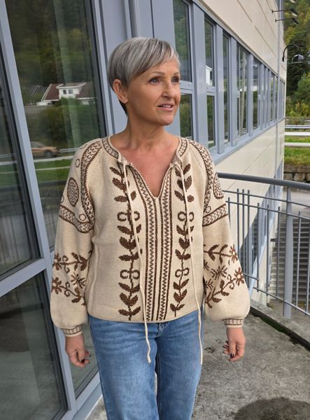 TILIA  KNIT (RM6017) ONE SIZE - Beige w/brown