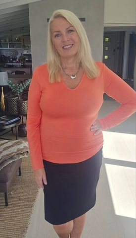 Hovedbilde Secret Long Sleeve – V-neck - coral