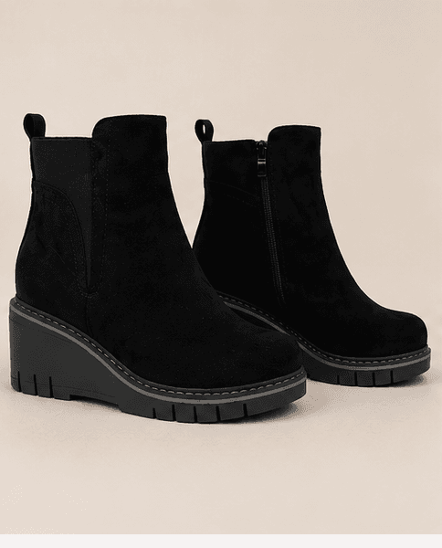 KAIA SUEDE BOOTS (HL-56) - Black