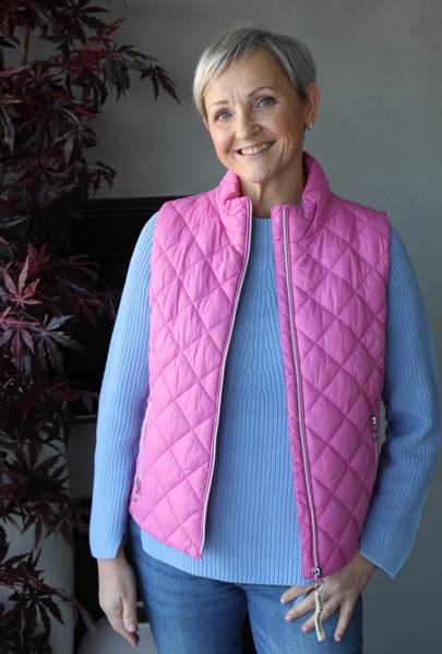SPORTY KORT VATTERT VEST - rosa ( farge 43 ) - STR. 36,38,50