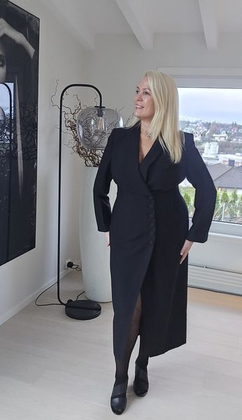 CHARLIZE SMOKING DRESS - black 