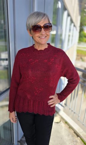Hovedbilde ELARA KNIT  (3010-2022) - Red ( burgunder ) - 
