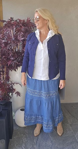 Helvig skirt ( 25304 ) - jeans ( bl&aring; )