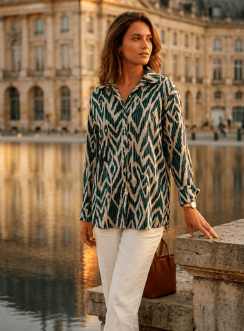Hovedbilde ZELIA BLOUSE (880-1) - Dark Green - ca 25. august ...